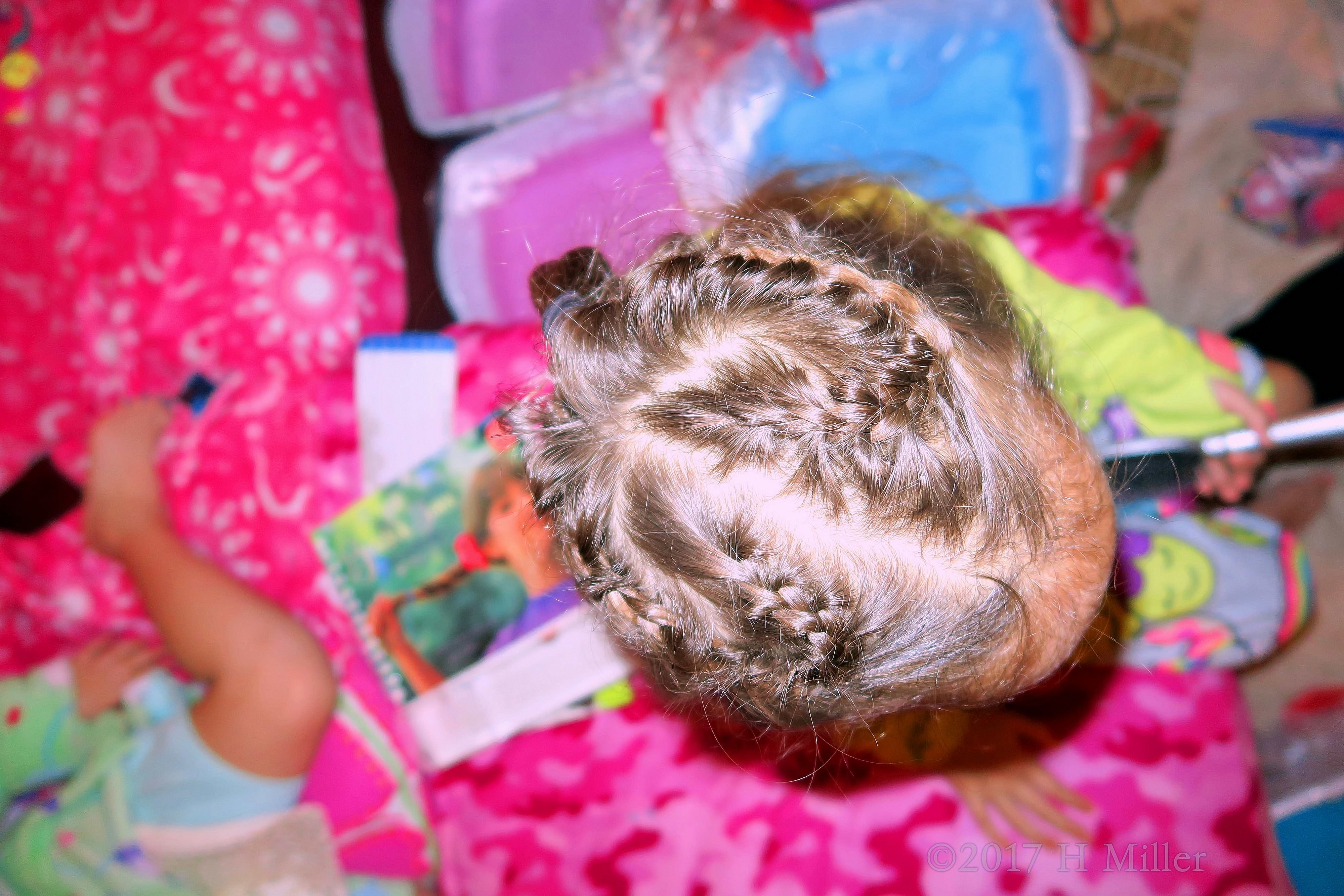 Multiple Braids Form A Heart Shape, What A Pretty Girls Hairstyle! Multiple Braids Form A Heart Shape, What A Pretty Girls Hairstyle!