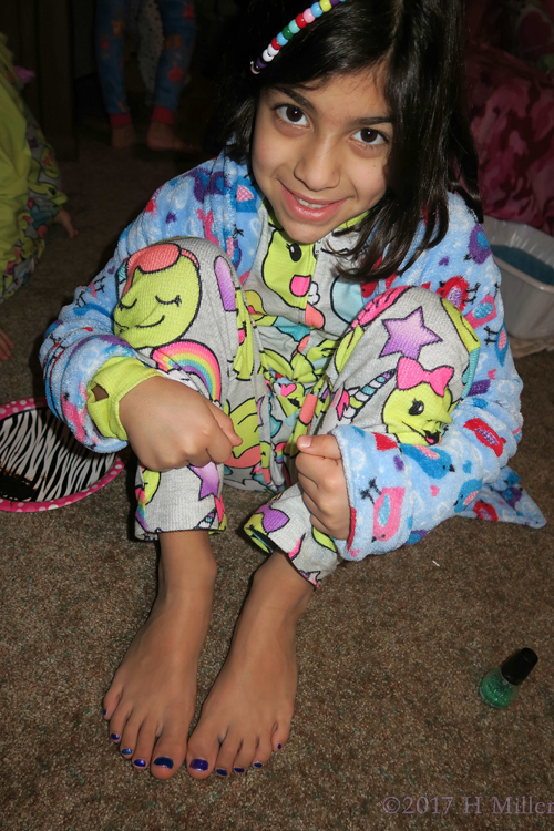 A Girl Is Happy With Her Kids Pedicure A Girl Is Happy With Her Kids Pedicure