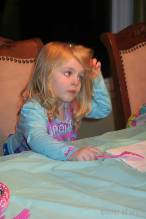 Adjusting Her Cute Girls Hairstyle Adjusting Her Cute Girls Hairstyle