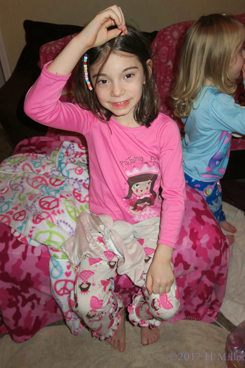 Adjusting Her Kids Hairstyle Adjusting Her Kids Hairstyle