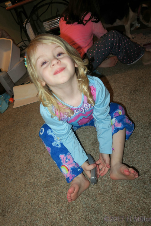 Enjoying Herself At The Girls Birthday Party Enjoying Herself At The Girls Birthday Party