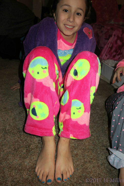 Excited With The Perfect Nail Color For Her Kids Pedi. Excited With The Perfect Nail Color For Her Kids Pedi.