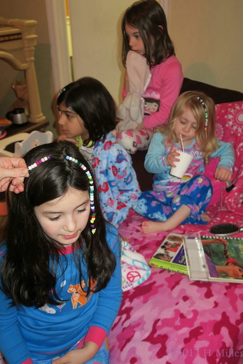 Getting Her Hair Done At Madison's Spa Birthday Party !