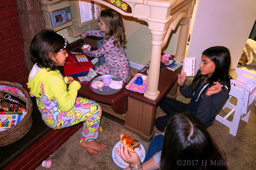 Having Fun Playing With The Toy Set During Pizza At The Kids Birthday Party! Having Fun Playing With The Toy Set During Pizza At The Kids Birthday Party!