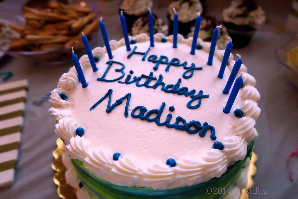 Yummy Spa Party Cake Wishing Madison Happy Birthday. 
