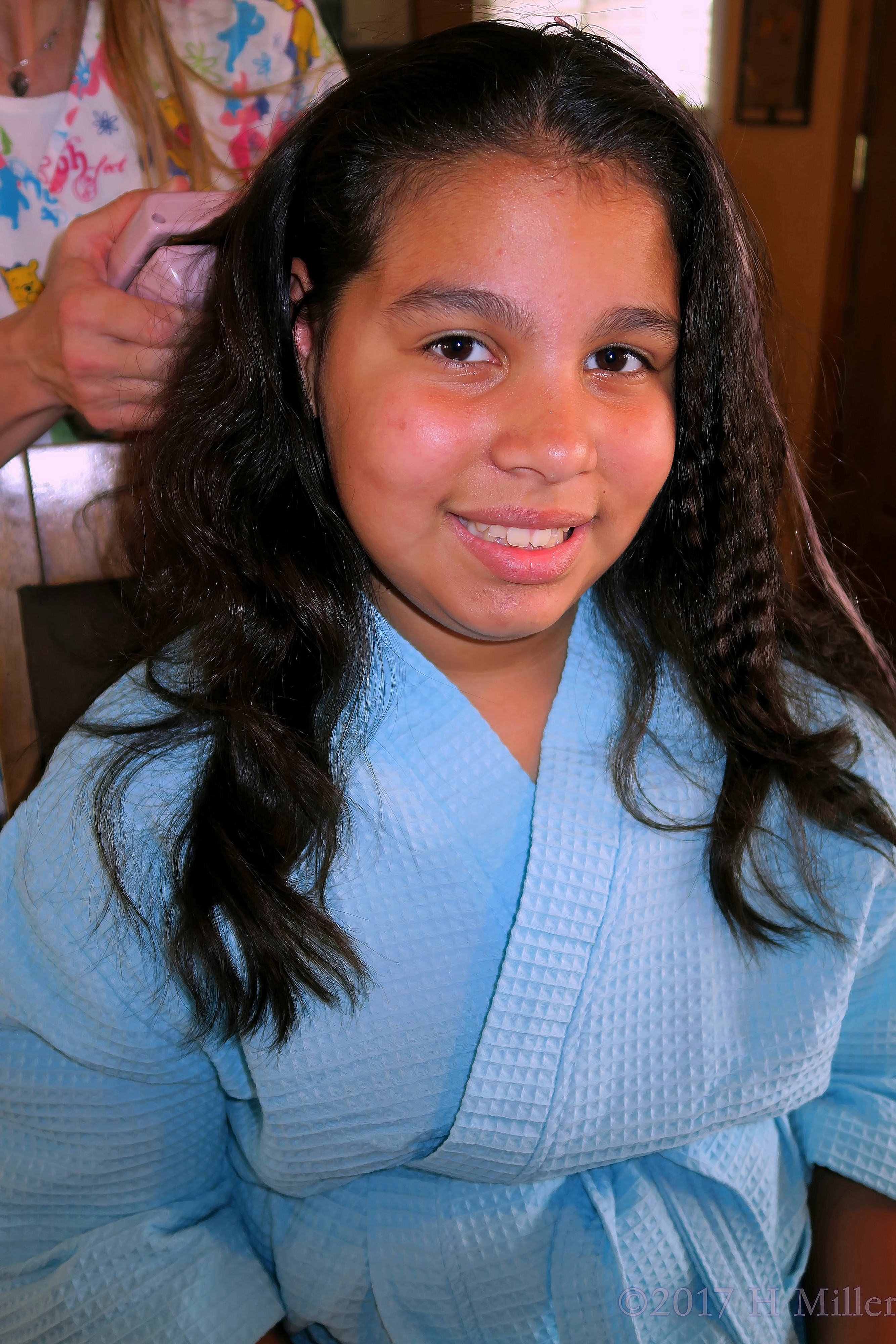 This Crimped Hair Style Looks Great On The Birthday Girl. 