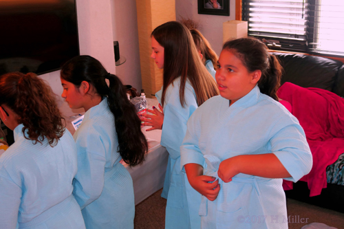 The Birthday Girl Is Adjusting Her Spa Robe The Birthday Girl Is Adjusting Her Spa Robe