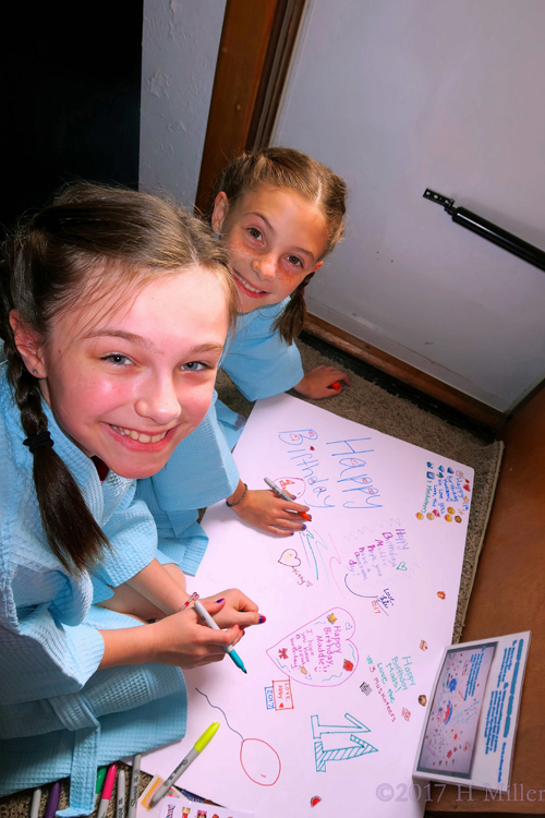 They Are Enjoying Making The Spa Birthday Card!