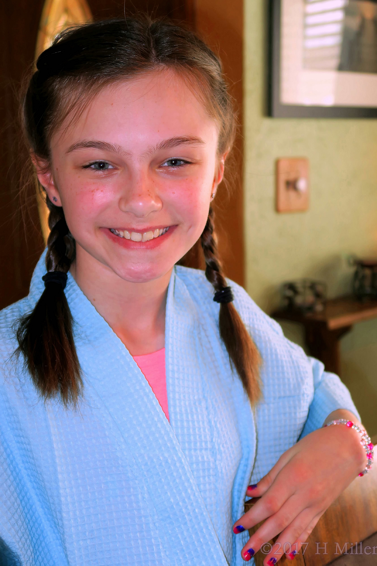 A Cheerful Smile At The Girls Spa Party!