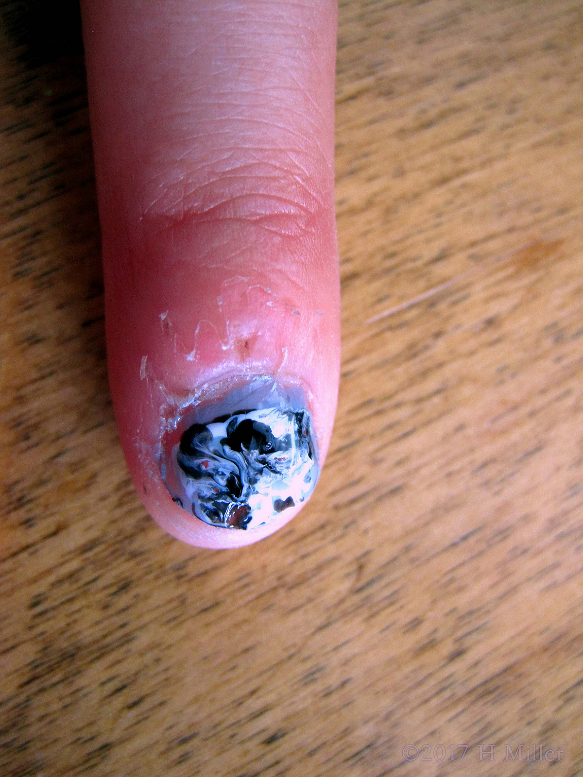 One More Pic Of This Amazing Marbled Nail Design! 