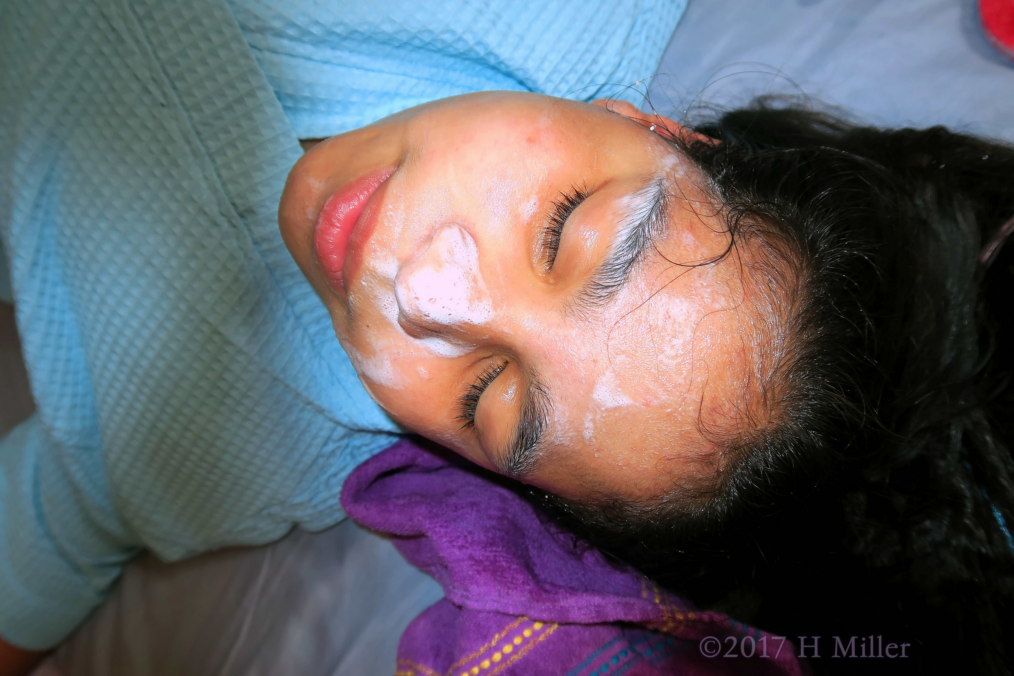 Madison Gets Her Kids Facial Masque Applied Madison Gets Her Kids Facial Masque Applied