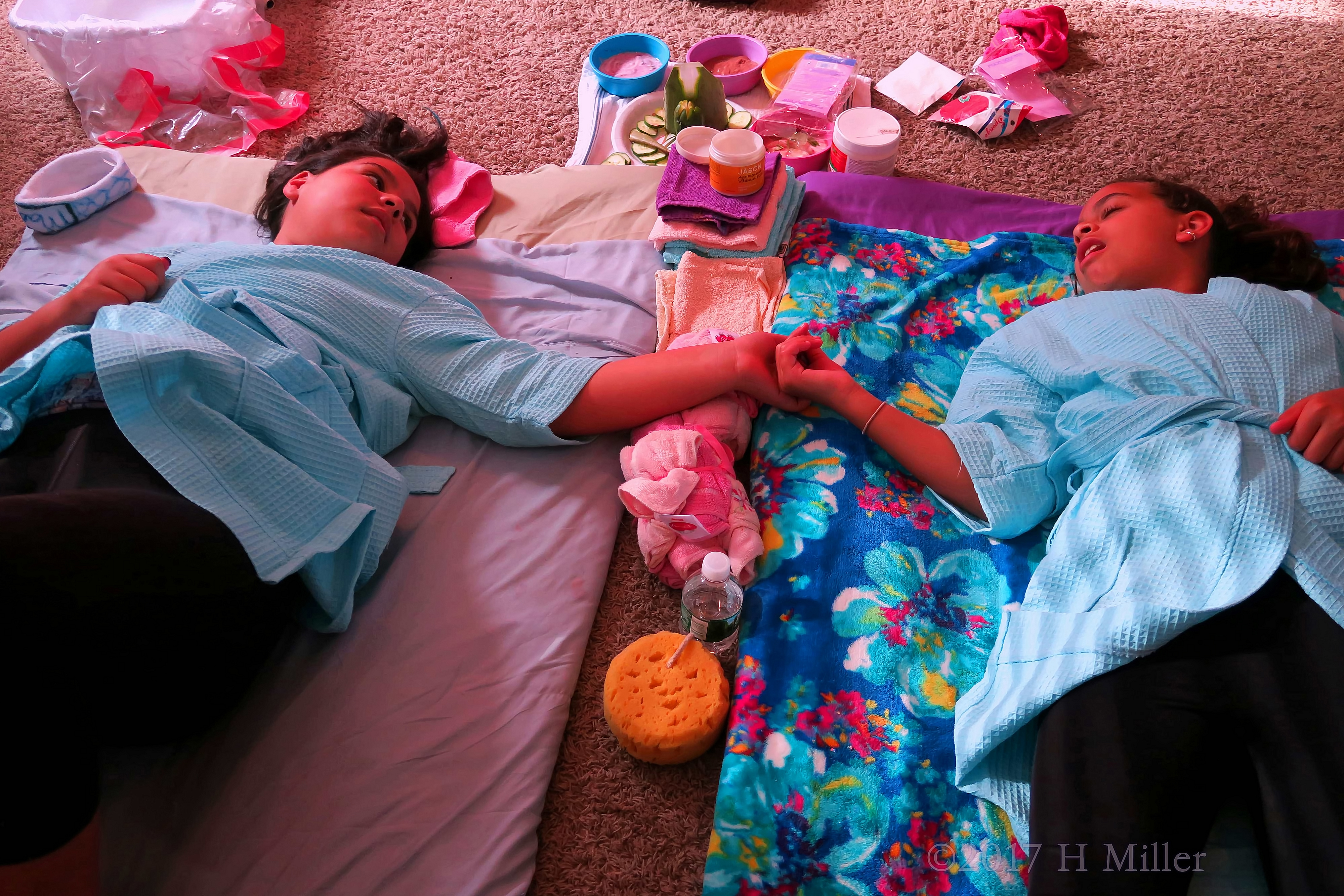 Ready For Their Kids Facial Treatment Together! Ready For Their Kids Facial Treatment Together!