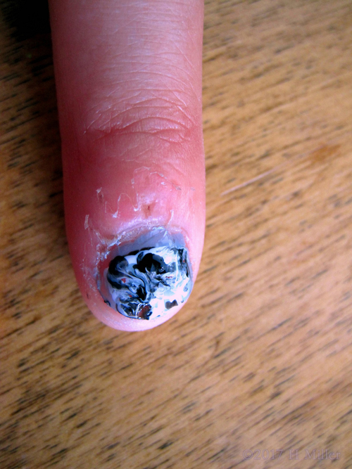 One More Pic Of This Amazing Marbled Nail Design!