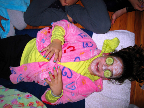 Laughing During Her Homemade Vanilla Yogurt Facial Laughing During Her Homemade Vanilla Yogurt Facial