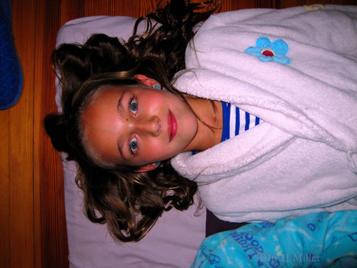 Laying Down And Ready For Home Kids Spa Treatment! Laying Down And Ready For Home Kids Spa Treatment!