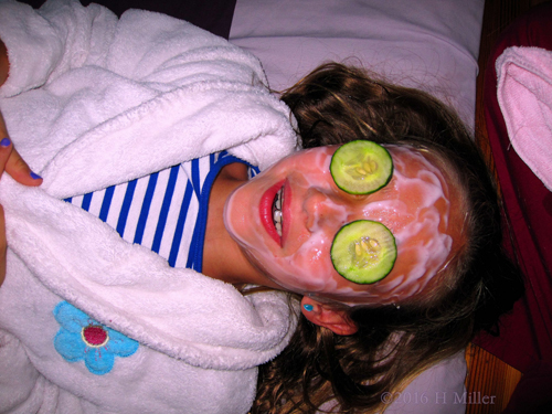 Smiling Through Her Homemade Strawberry Facial Smiling Through Her Homemade Strawberry Facial