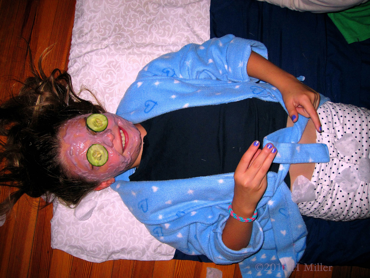 Smiling In Her Blueberry Home Kids Spa Facial 