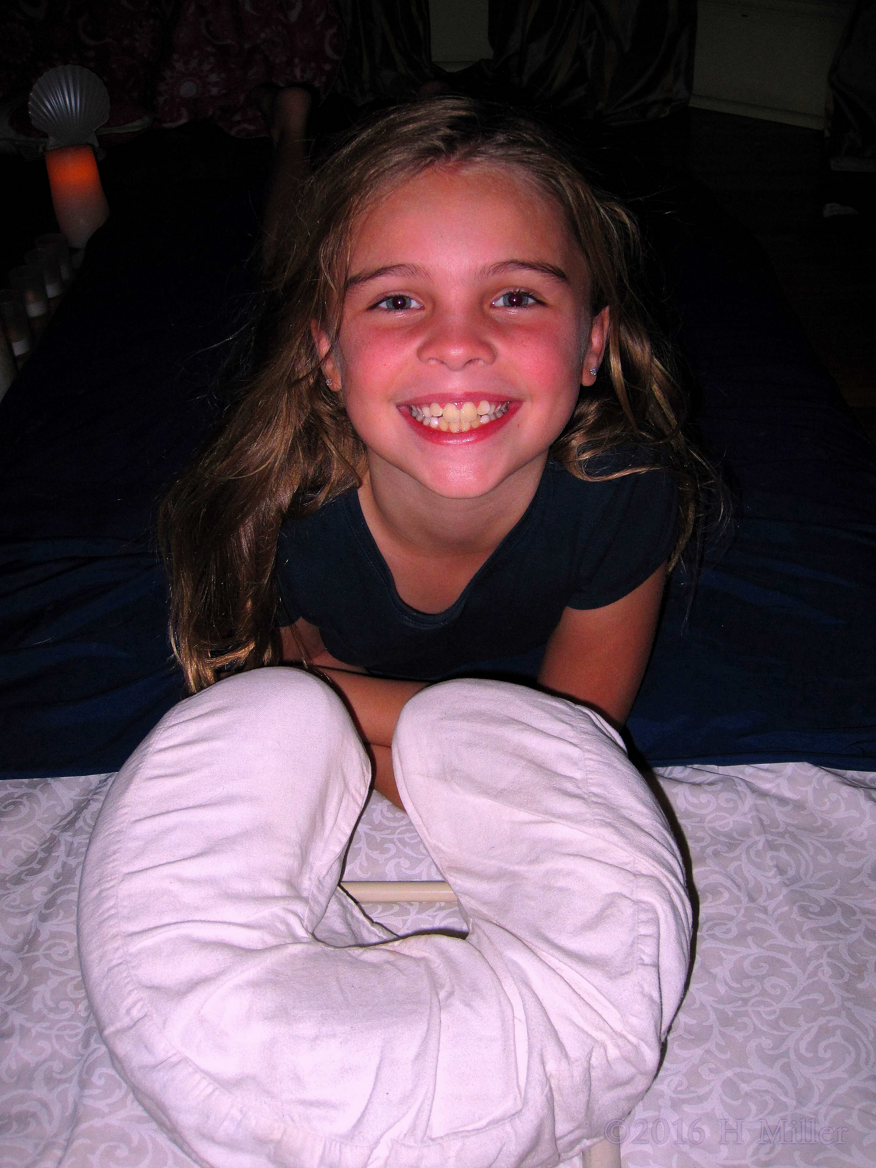 Totally Ready For Her Kids Spa Massage! Totally Ready For Her Kids Spa Massage!