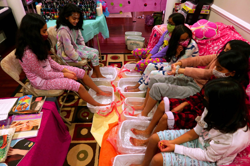 Kids Spa Birthday Party For Malli! Kids Spa Birthday Party For Malli!