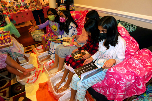 Kids Spa Birthday Party For Malli!