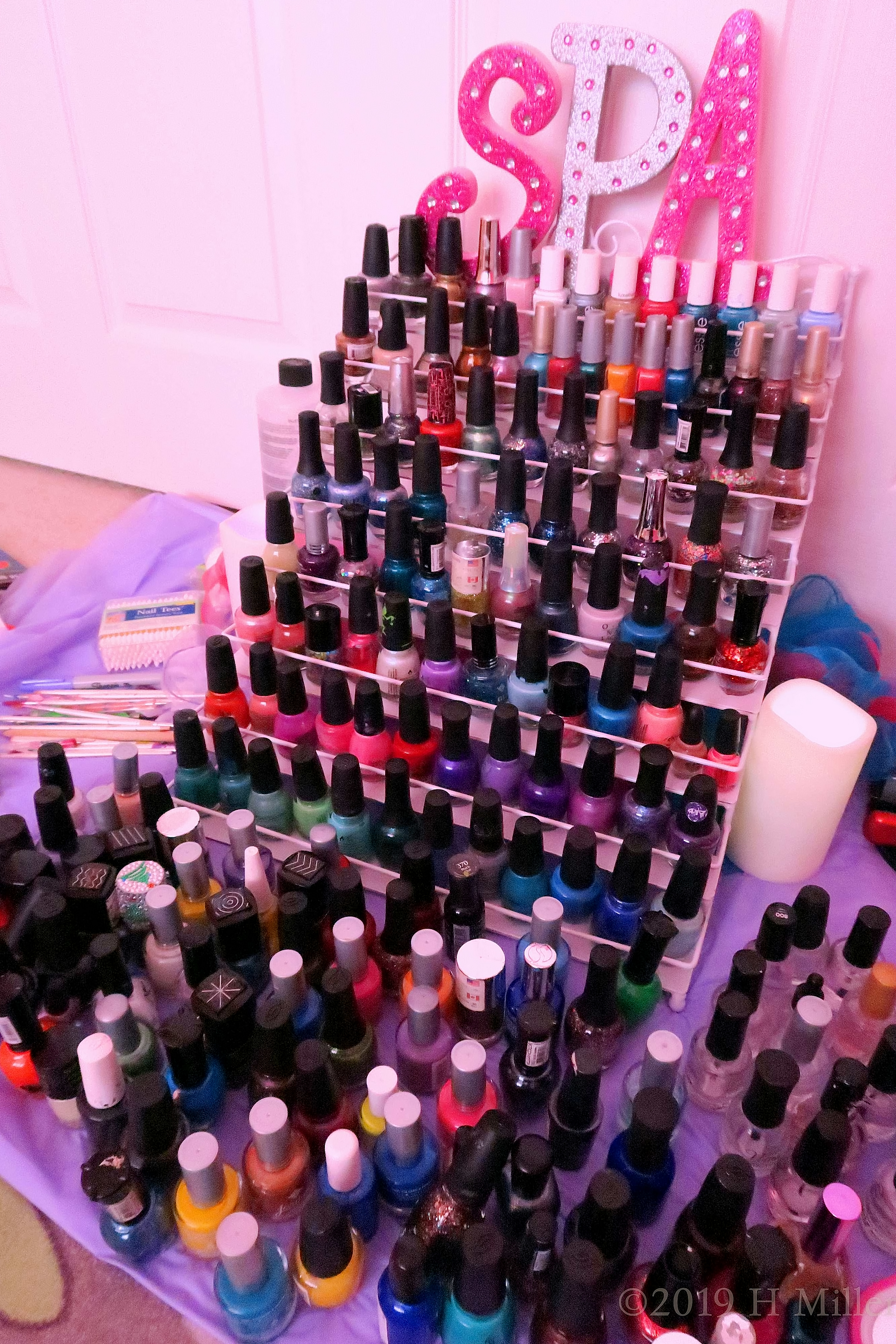 A Great Collection Of Nail Polish At The Kids Nail Salon! 