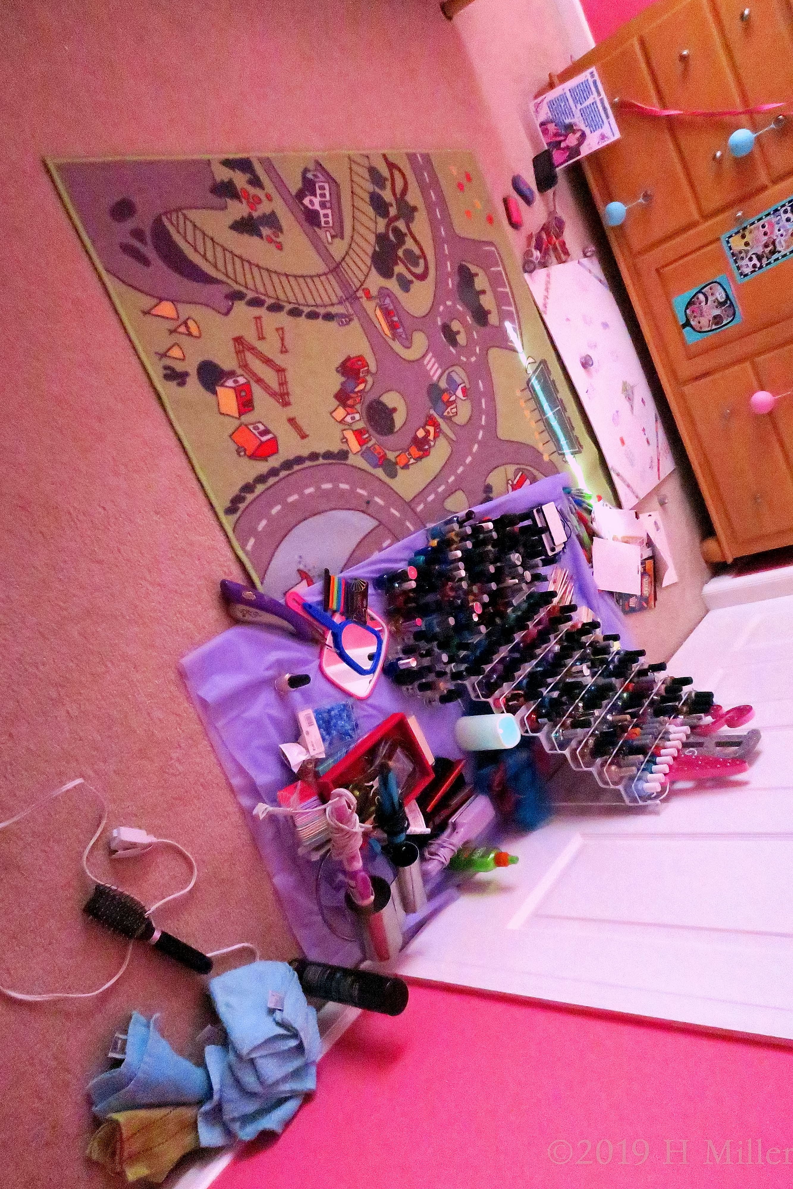 A Huge Collecttion Of Nail Polish With Different Colors 