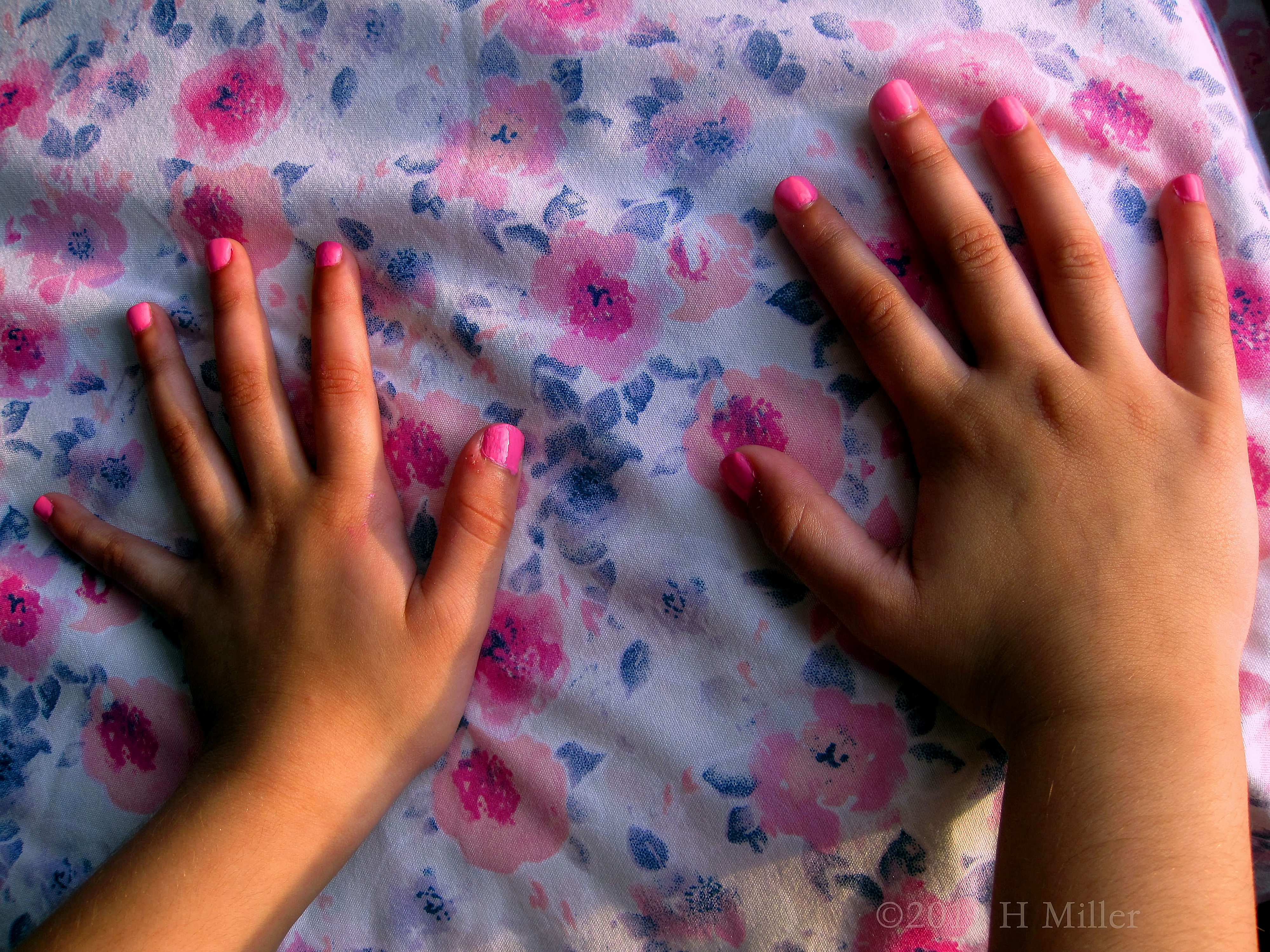 Another Lovely Pink Kids Manicure!