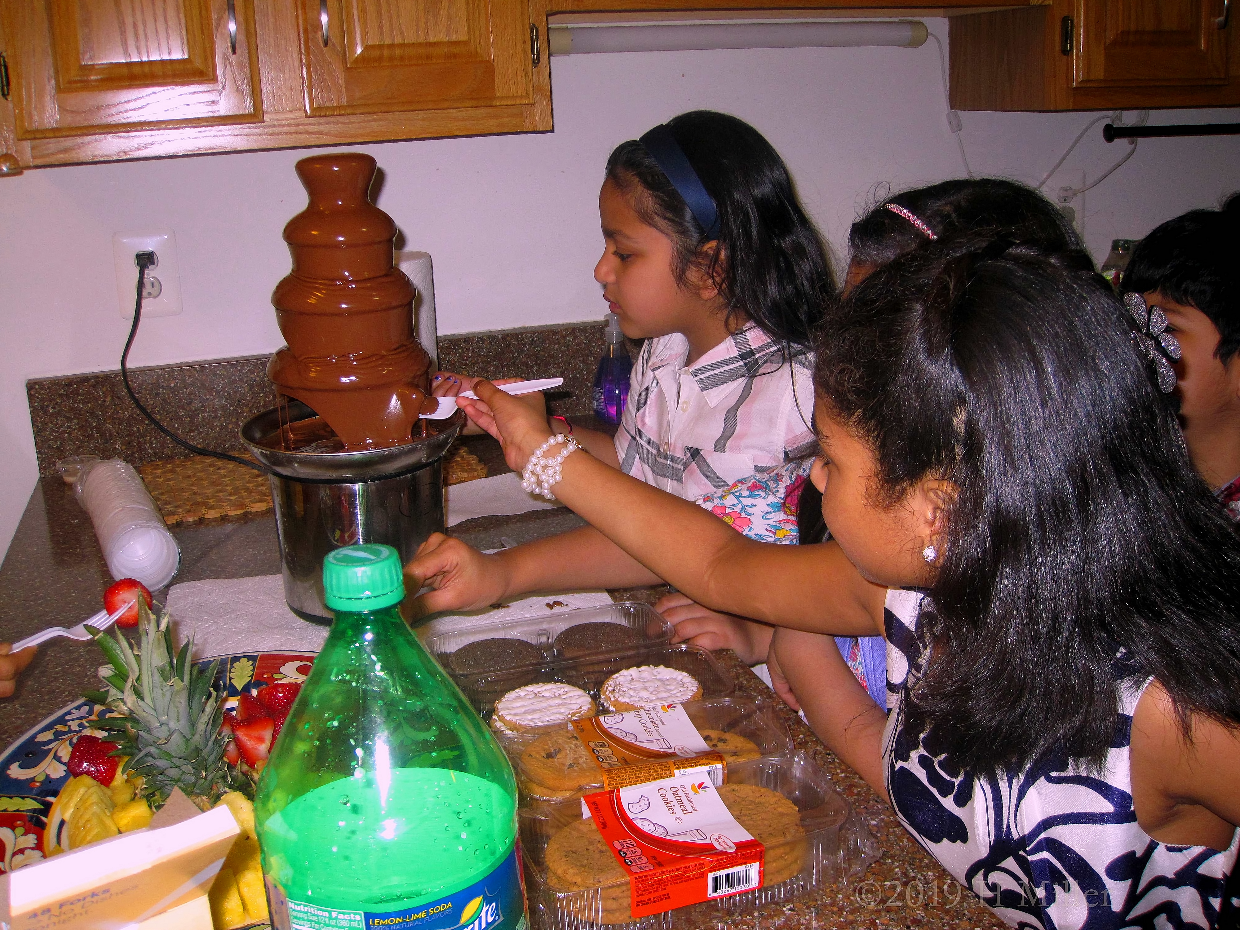 Another Snapshot Of The Yummy Chocolate Fondue Tower! 