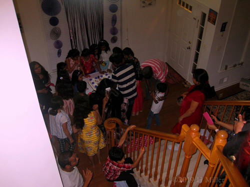 A Long Shot Of The Birthday Party Area A Long Shot Of The Birthday Party Area