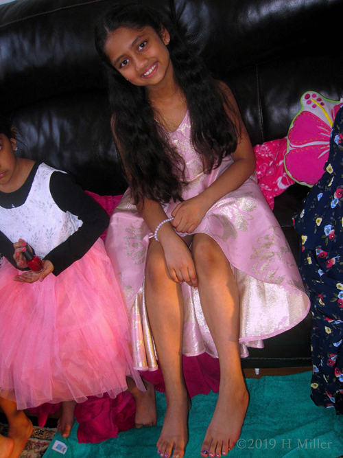 She Is Happy With Her Girls Pedicure! She Is Happy With Her Girls Pedicure!