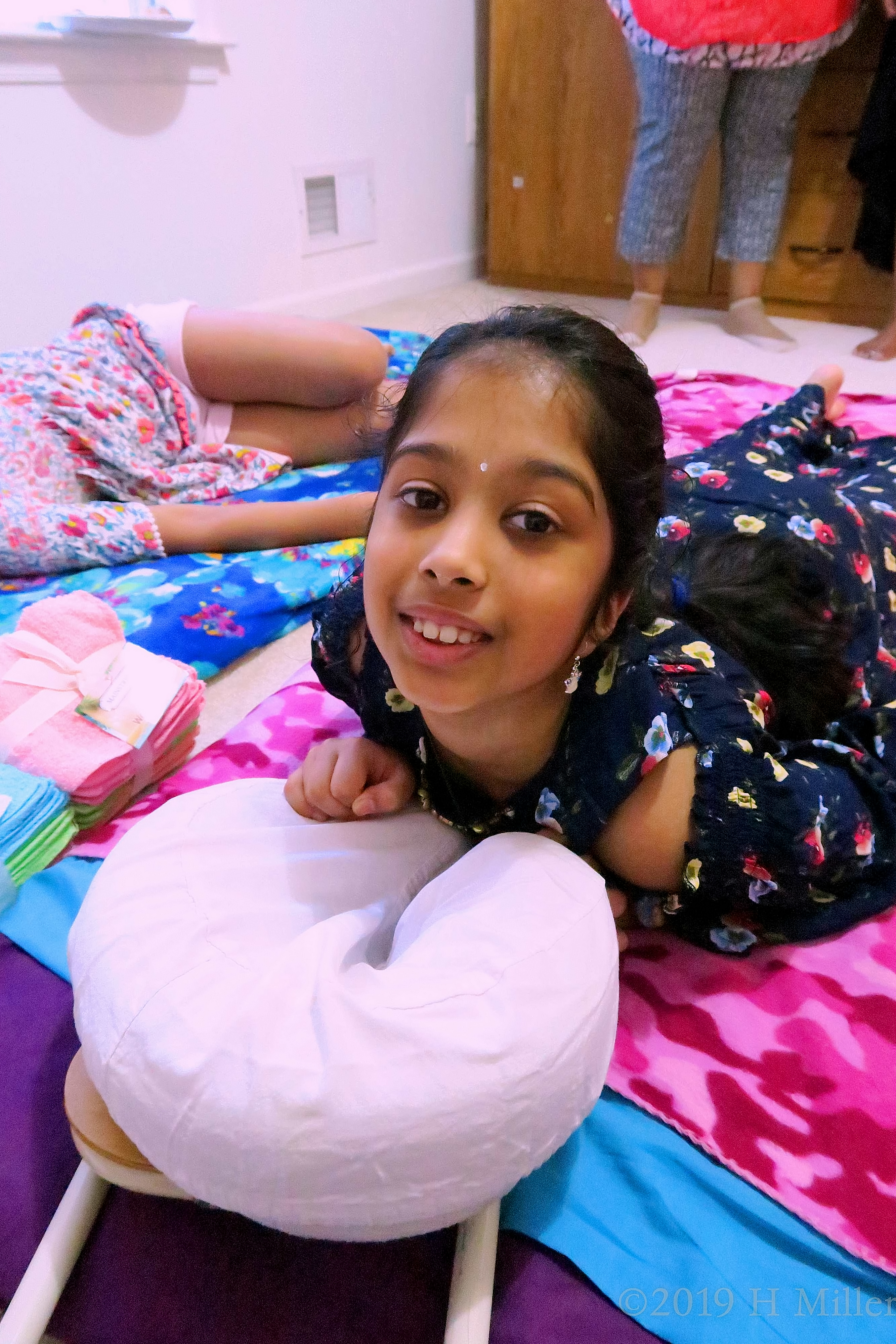 All Are Enjoying The Spa Party, Especially This Guest Getting A Kids Massage! All Are Enjoying The Spa Party, Especially This Guest Getting A Kids Massage!