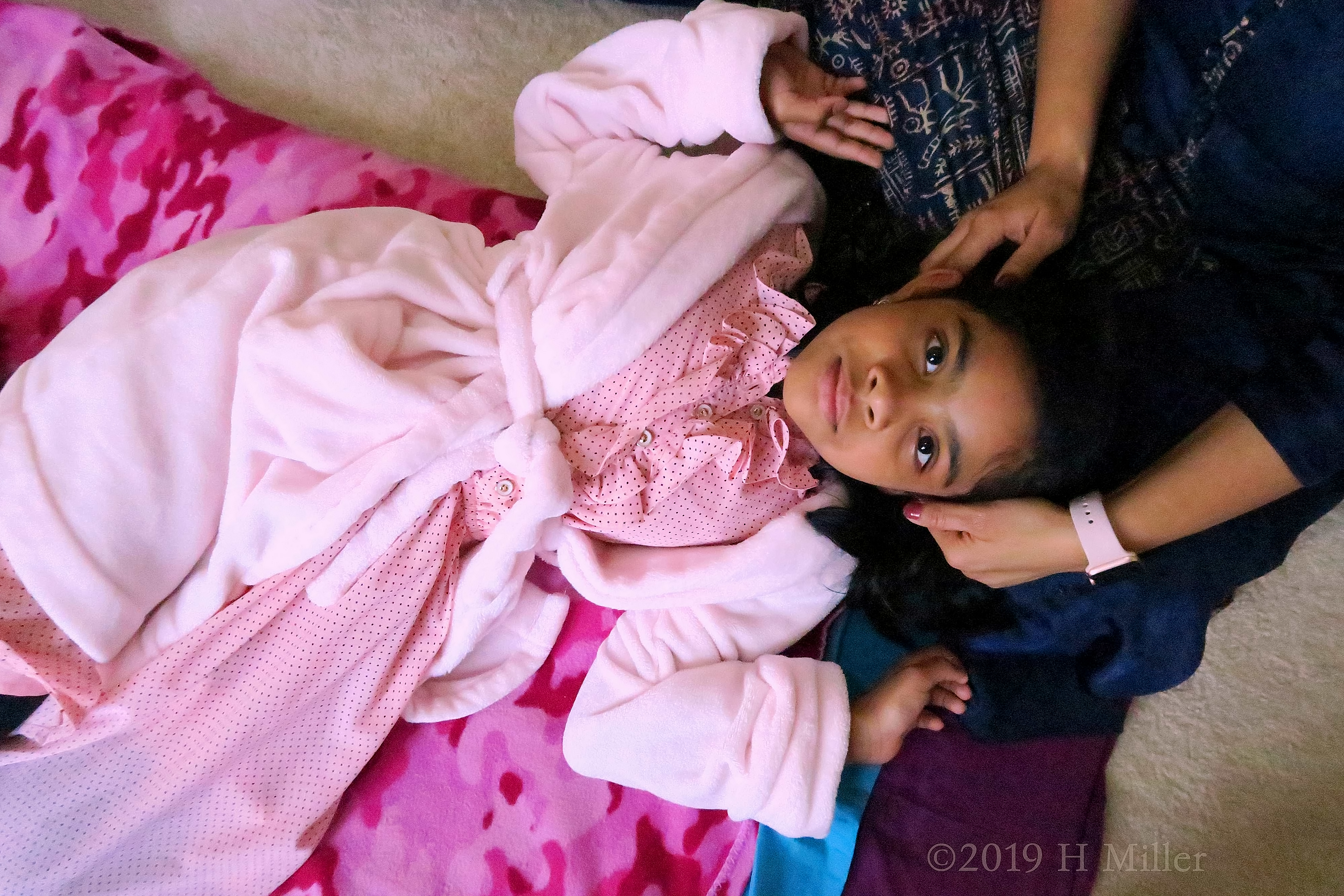 Party Guest Is Preparing To Experience Serenity. Kids Facials At The Spa Are Very Relaxing Party Guest Is Preparing To Experience Serenity. Kids Facials At The Spa Are Very Relaxing