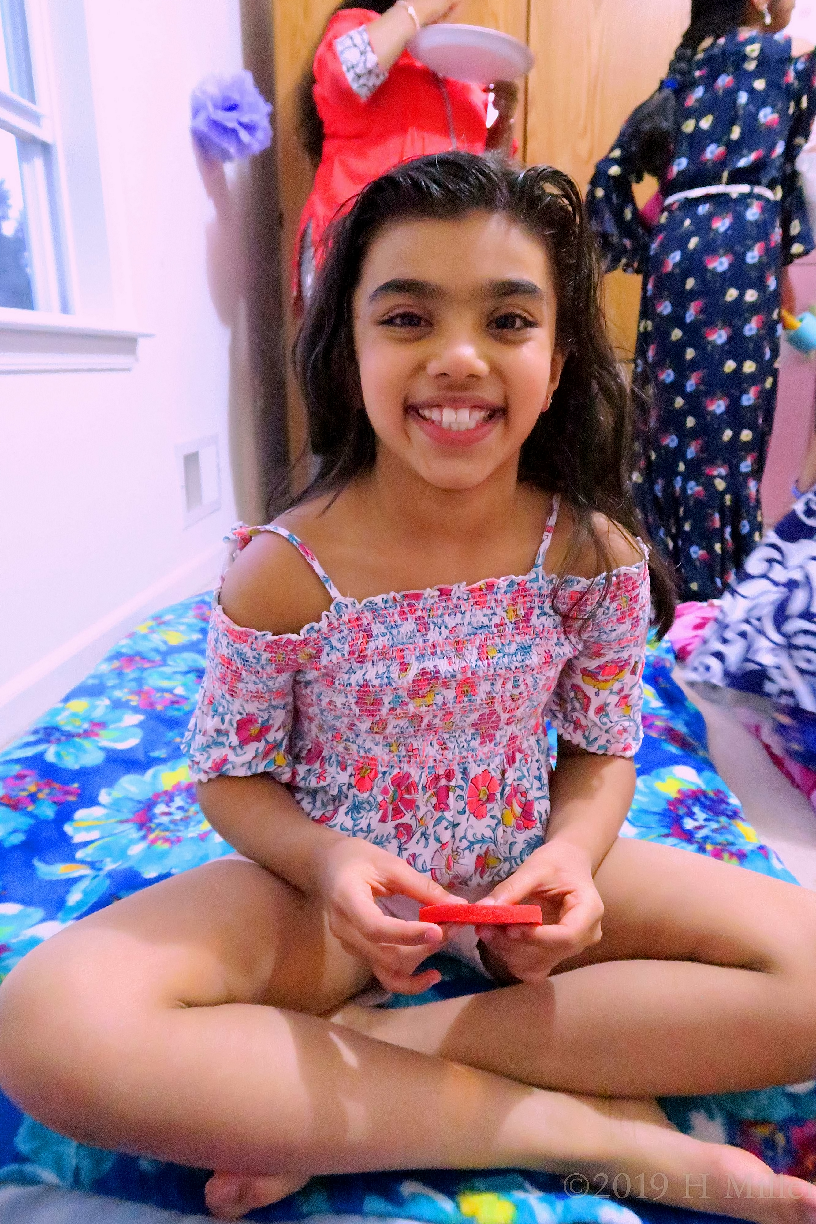 Spa At Home Is Fun! She Is Finished With Her Kids Facial Activity Spa At Home Is Fun! She Is Finished With Her Kids Facial Activity