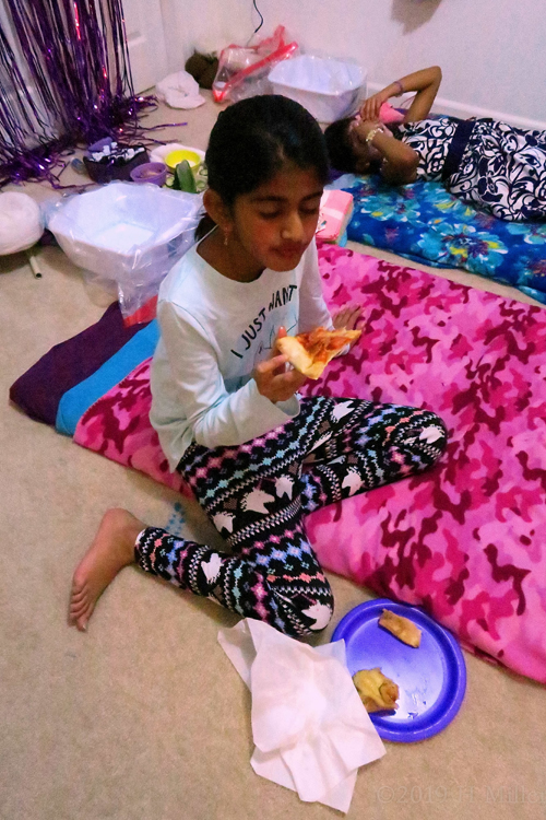 Enjoying Food Before Starting Her Next Spa Activity Enjoying Food Before Starting Her Next Spa Activity