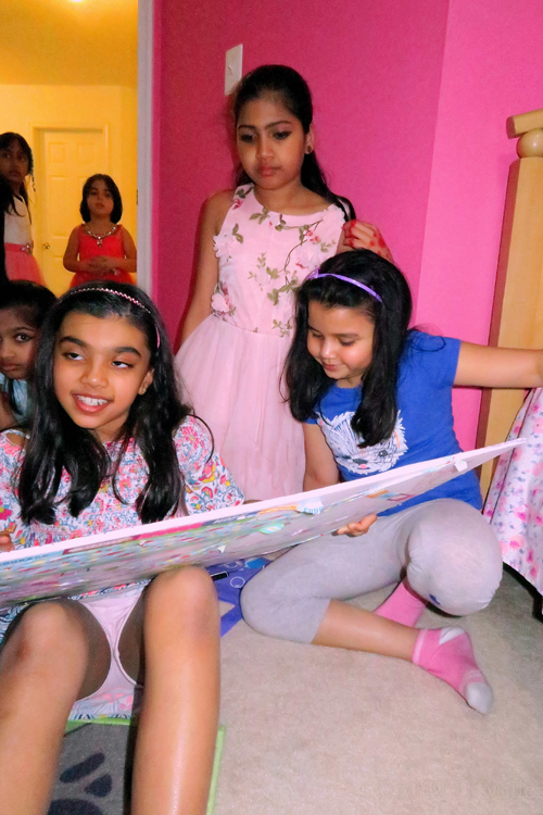 Giggling And Writing Birthday Wishes On The Spa Birthday Card! Giggling And Writing Birthday Wishes On The Spa Birthday Card!