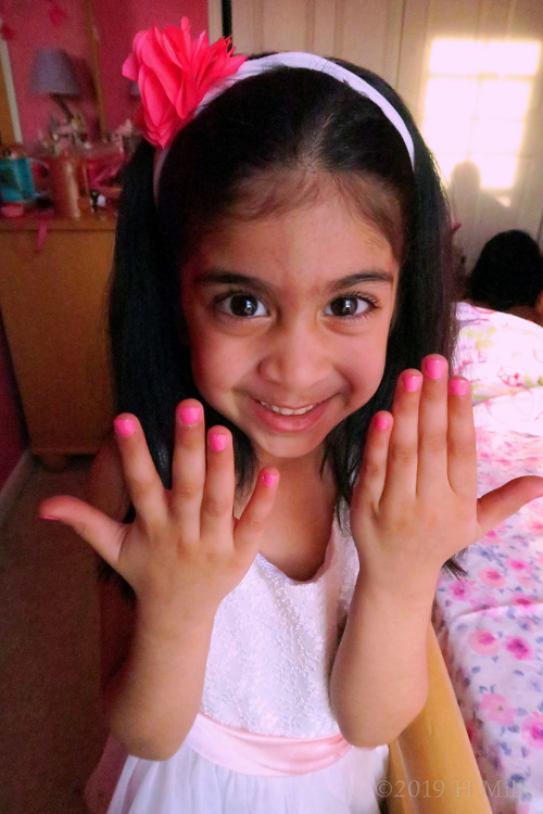 She Is Happy With Her New Mini Mani