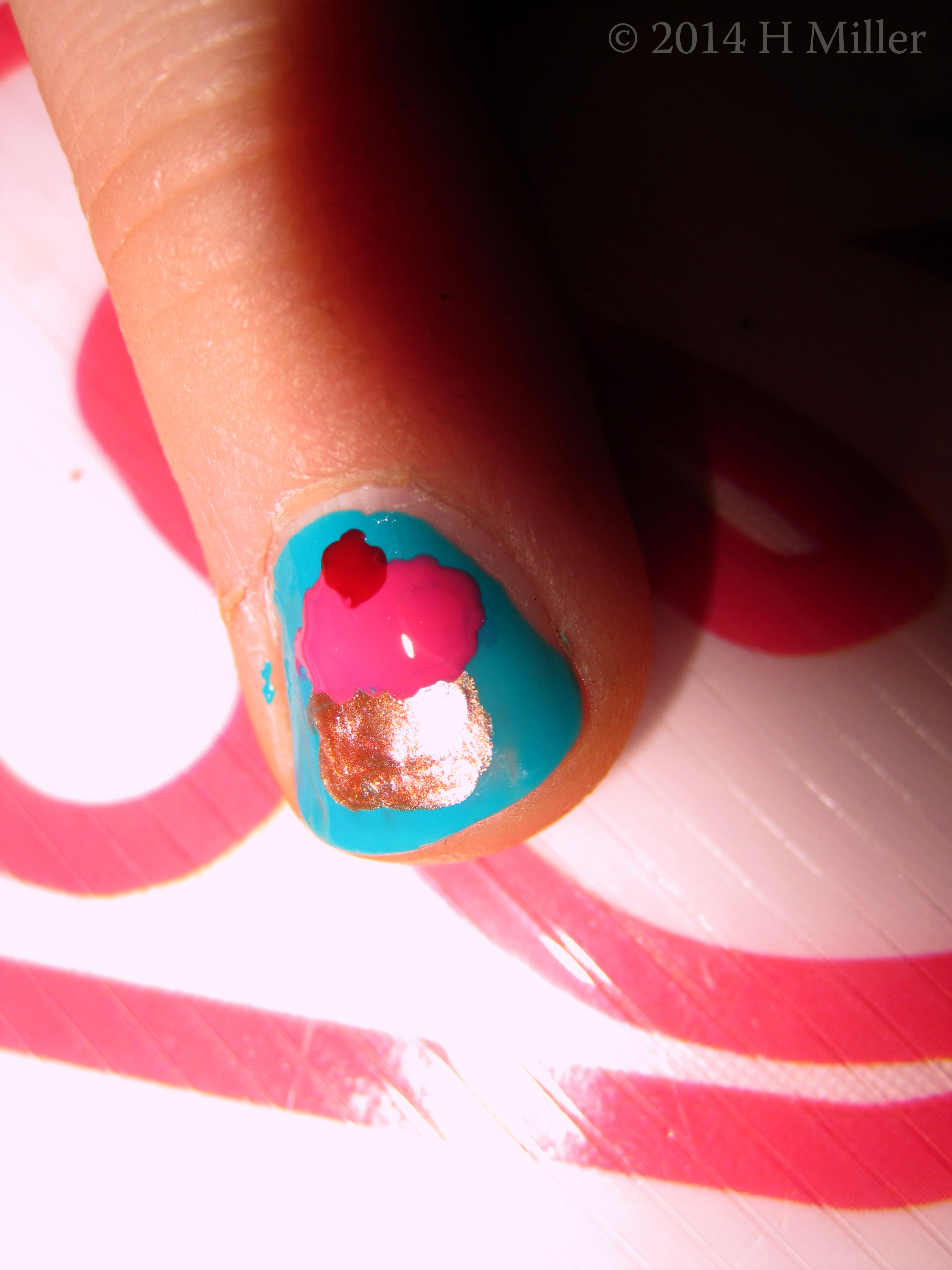 CUPCAKE Nail Art Close View CUPCAKE Nail Art Close View