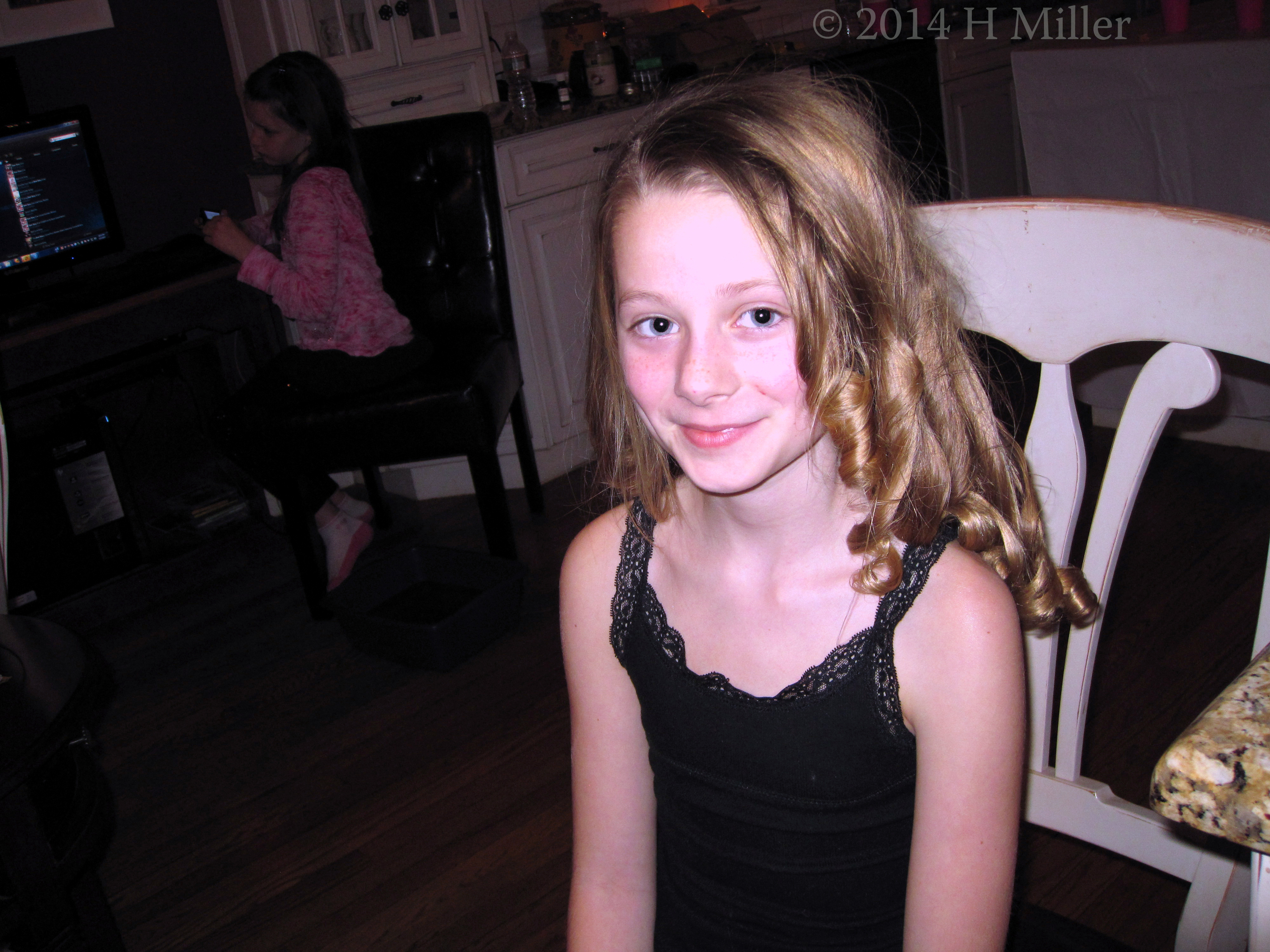 The Birthday Girl Hair Styled In Curls! The Birthday Girl Hair Styled In Curls!