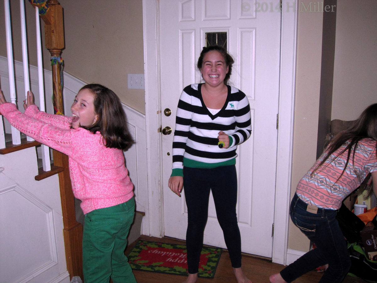 Guests Having Fun At Mara's At Home Spa Party Guests Having Fun At Mara's At Home Spa Party