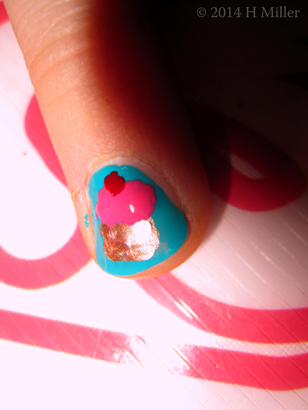 CUPCAKE Nail Art Close View CUPCAKE Nail Art Close View