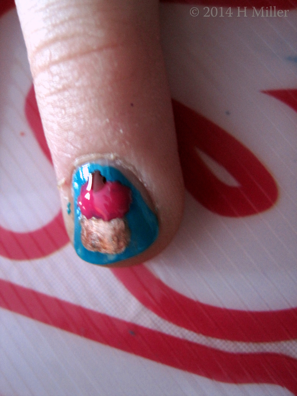 Nail Art Cupcake Closeup Nail Art Cupcake Closeup