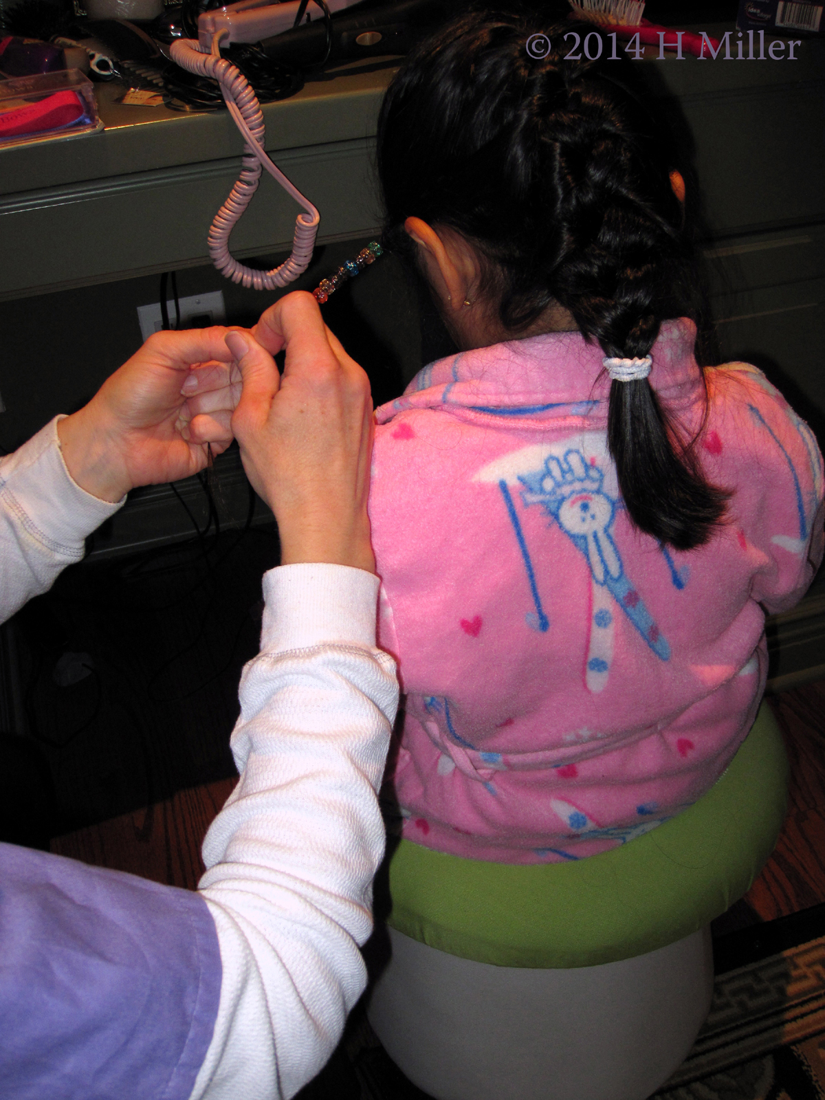 Girls Spa Party Hair Styling With Beads Girls Spa Party Hair Styling With Beads