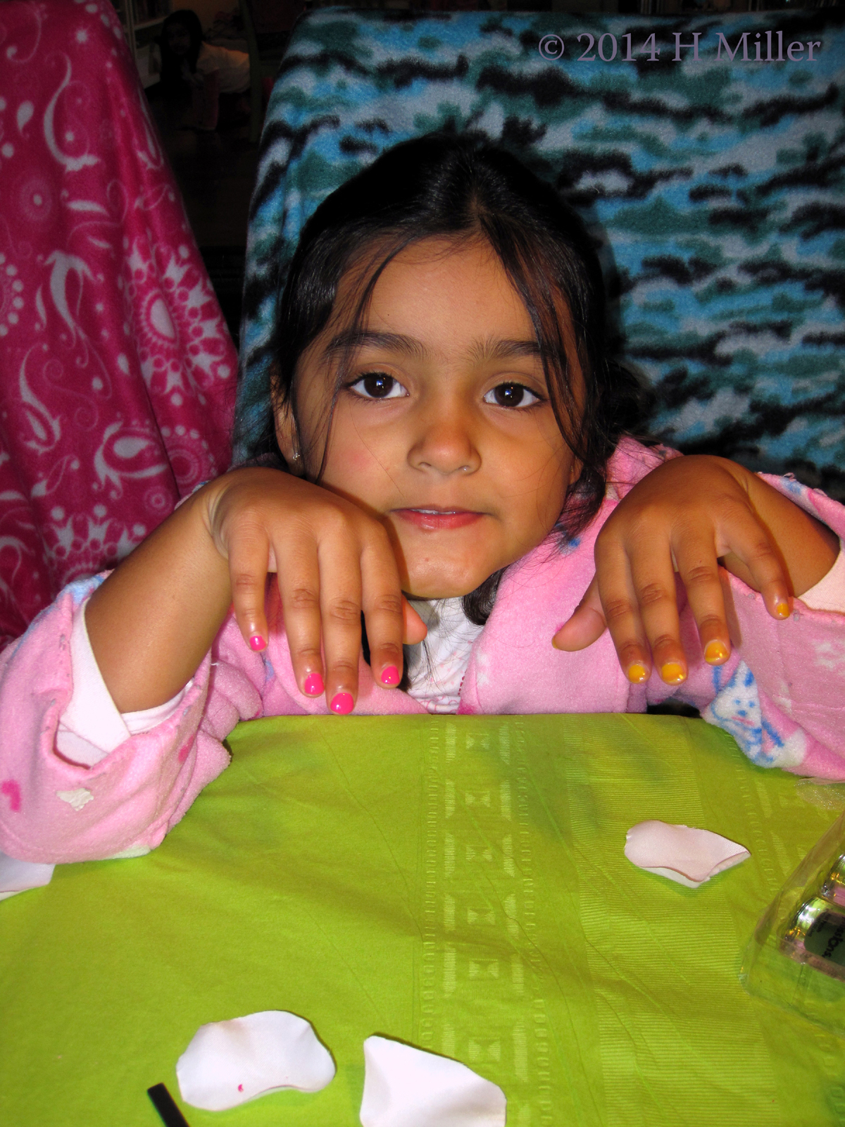 Newly Painted Nails In Yellow And Hot Pink Newly Painted Nails In Yellow And Hot Pink