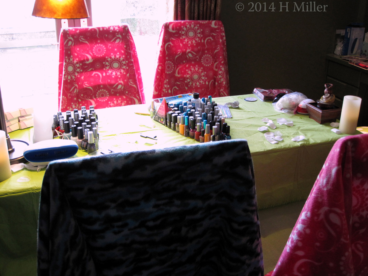 Spa Party For Girls Nail Polish Station Ready To Go!