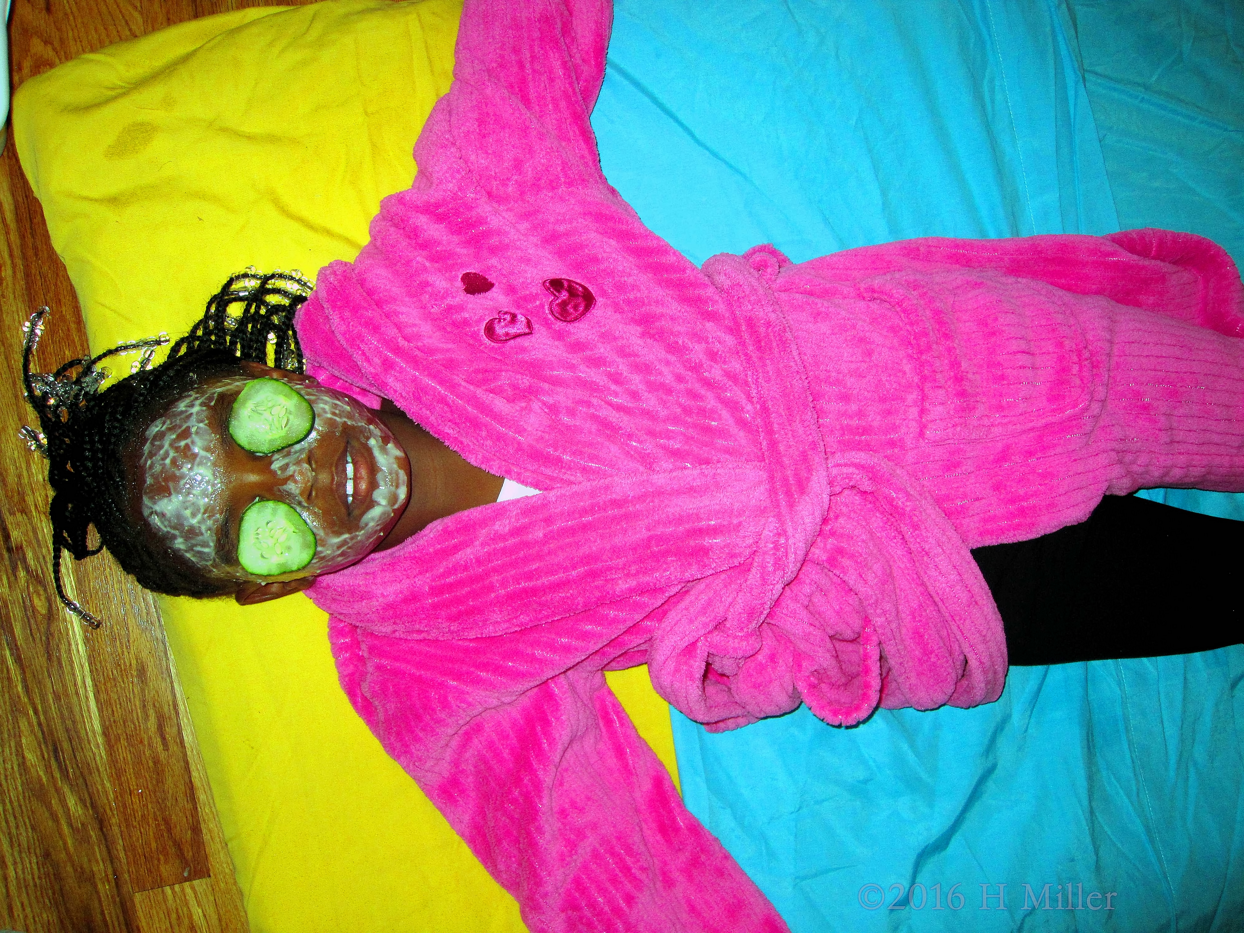 Relaxing In A Homemade Face Mask Relaxing In A Homemade Face Mask