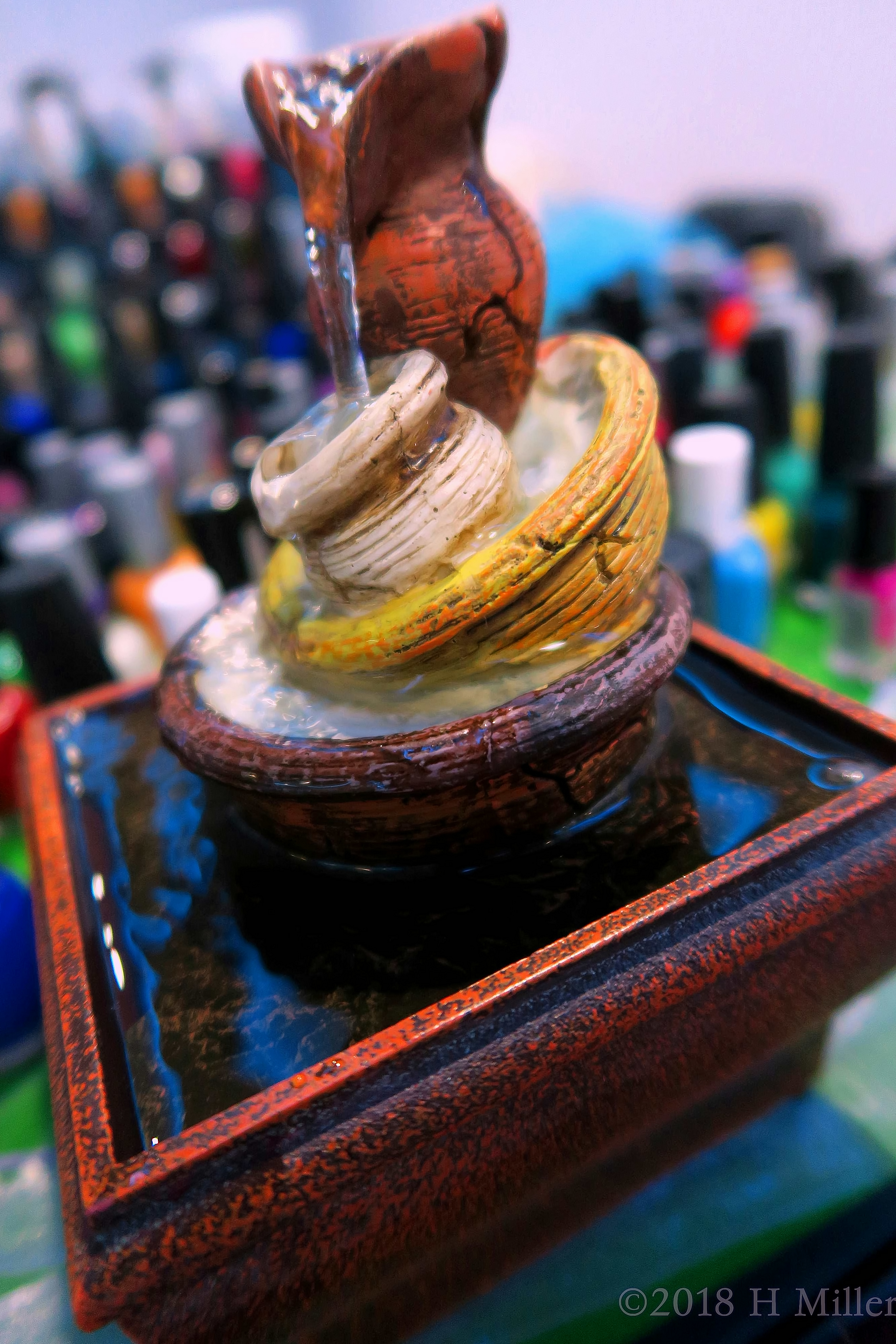 Tranquil Water Fountain At The Nail Art Station Tranquil Water Fountain At The Nail Art Station