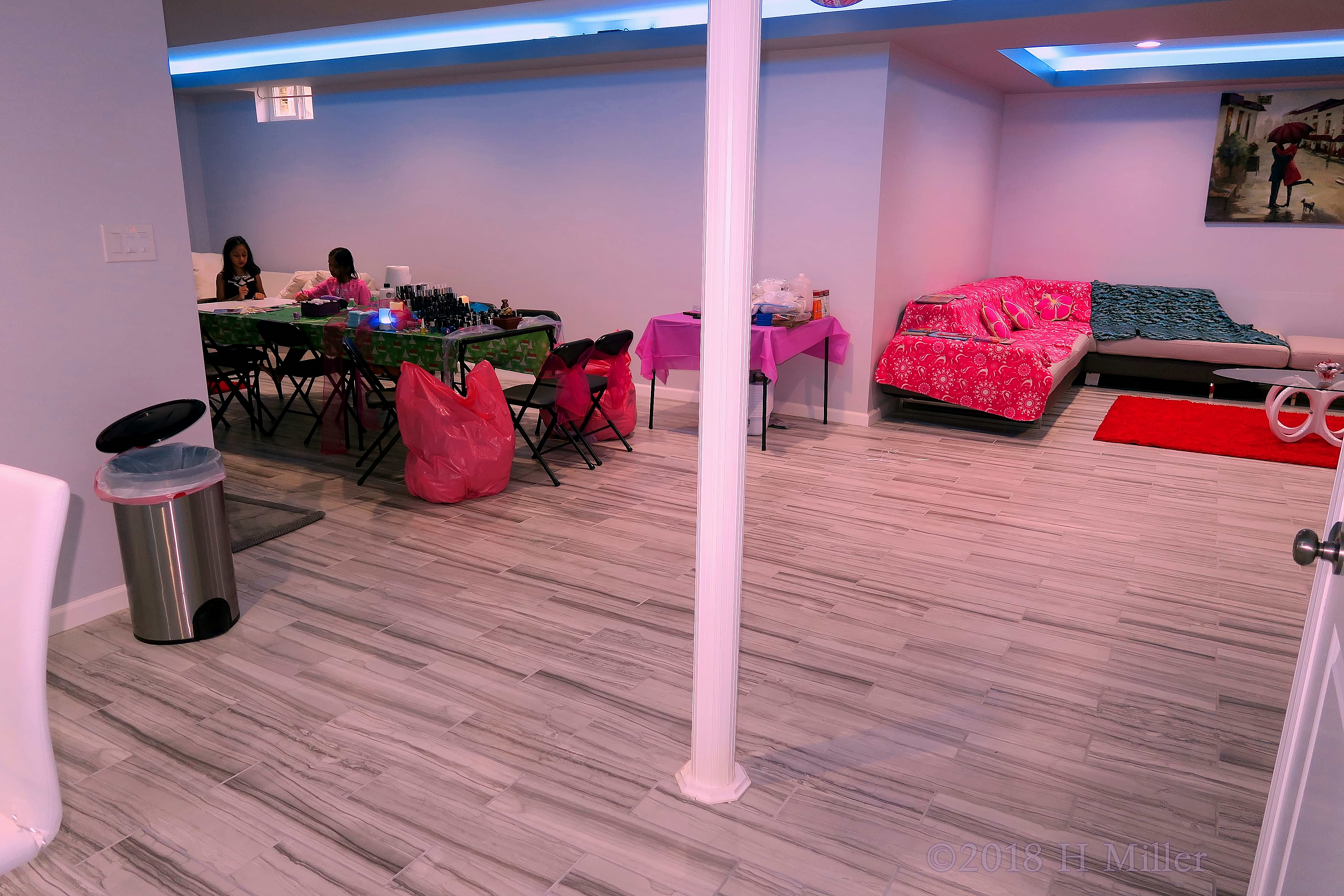 Wide Shot Of Spa Party Setup Wide Shot Of Spa Party Setup