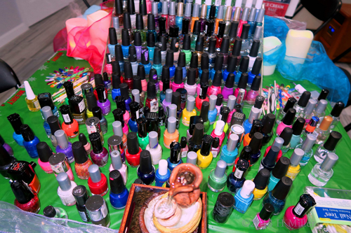 Nail Polish Collection At The Kids Nail Spa.