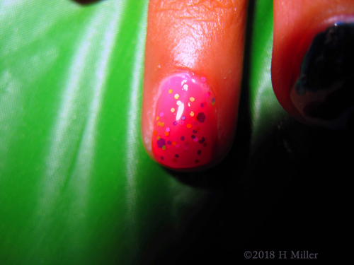 Pretty Pink Base Girls Manicure With Sparkles Pretty Pink Base Girls Manicure With Sparkles