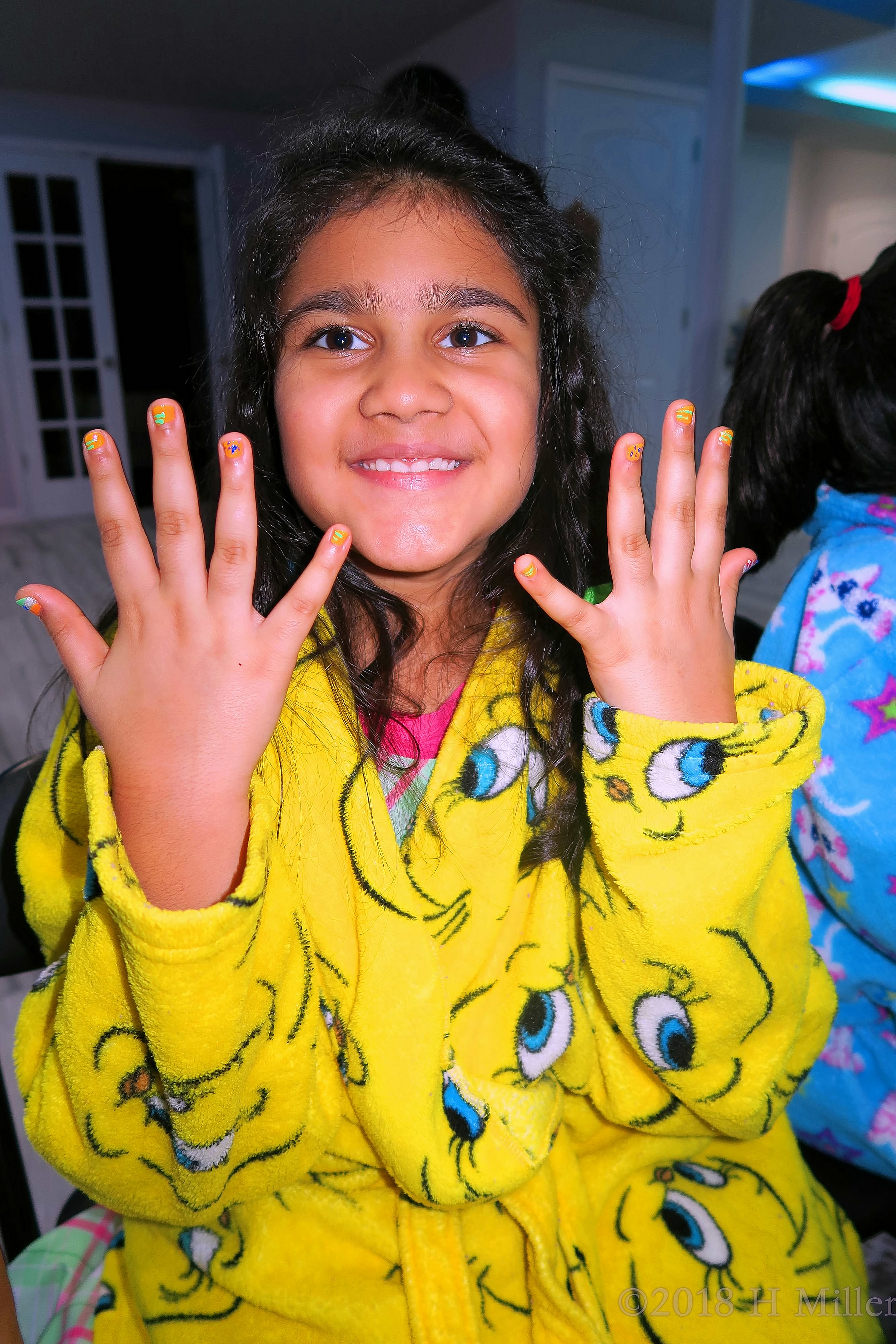 Another Party Guest Happy With Her Mini Mani 